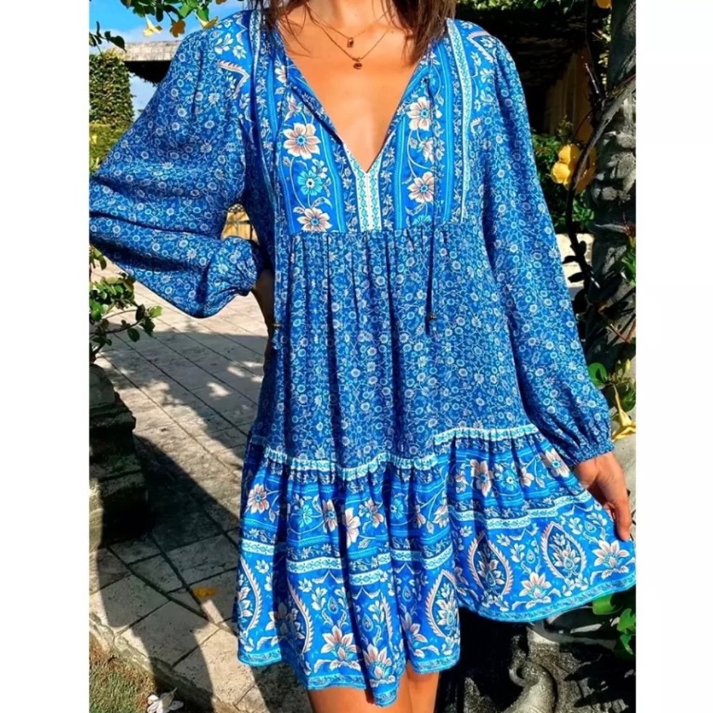 Floral Paisley Hippie Dress